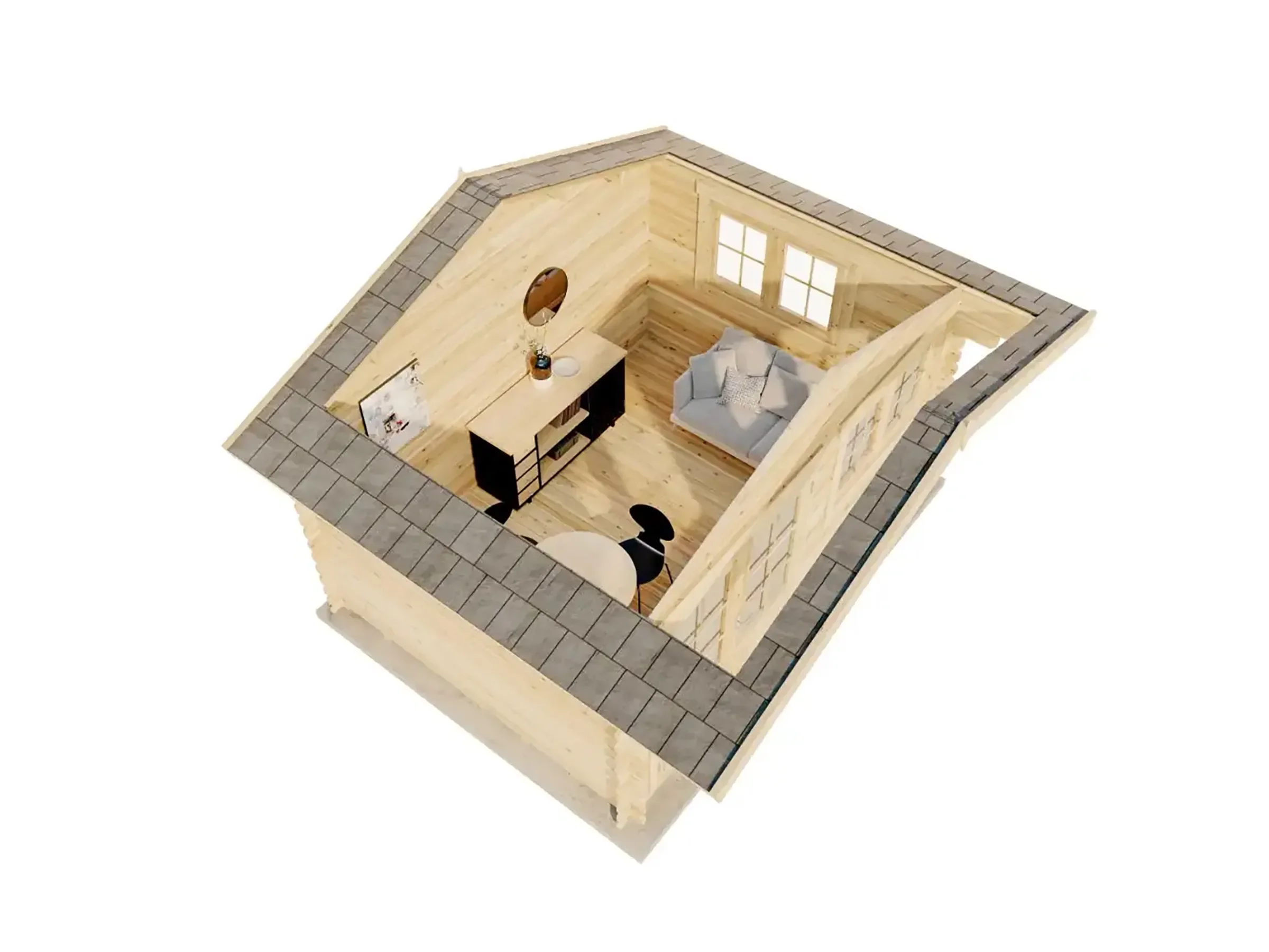 Gartenhaus Gabriel-34 428x367 cm Natur Holz Gerätehaus