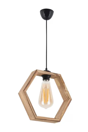 OPVIQ Kronleuchter WOODEN BODY 30 cm H1843 Pendelleuchte Holz