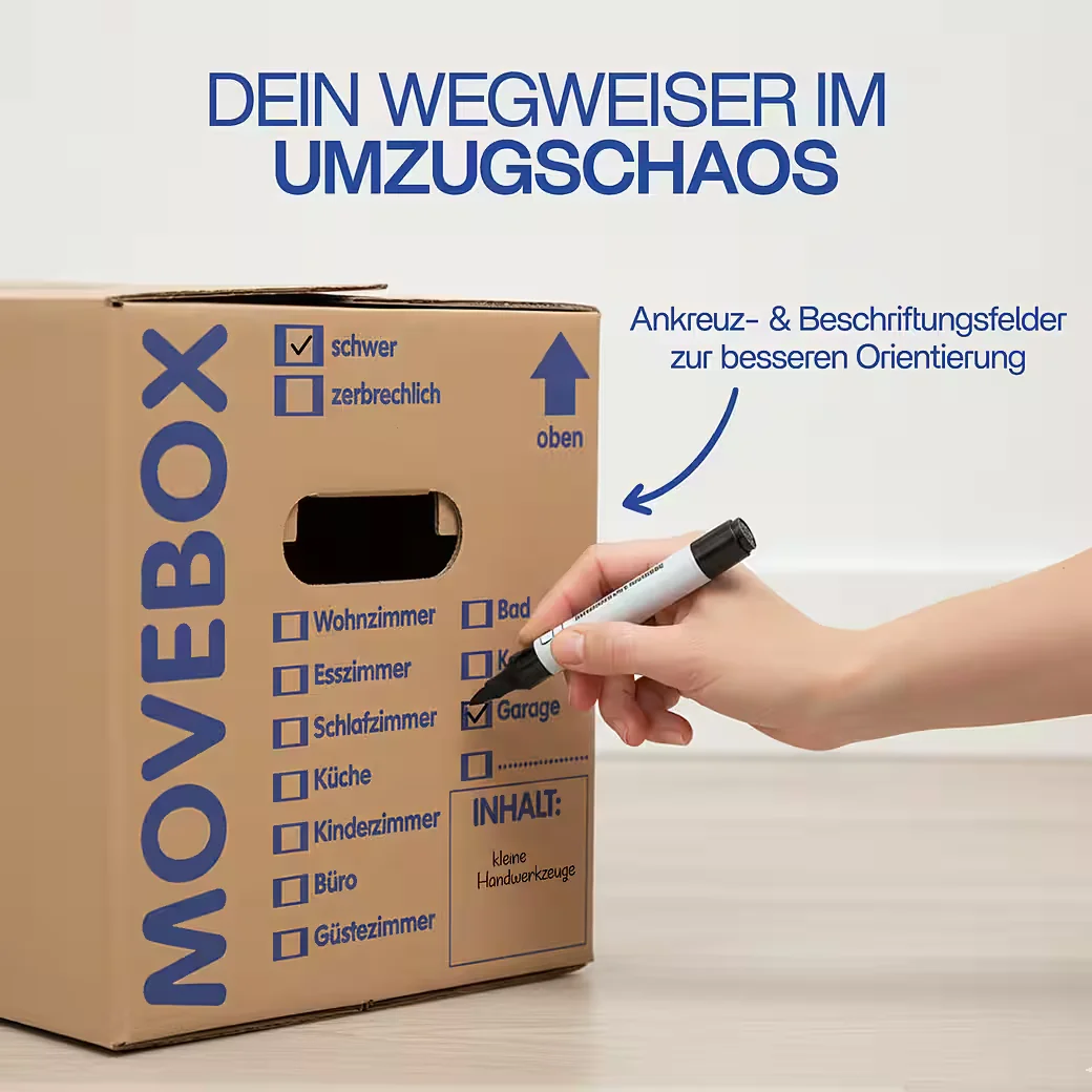 KK VERPACKUNGEN Movebox 2-welliger Umzugskarton 10er-Set 40kg Braun