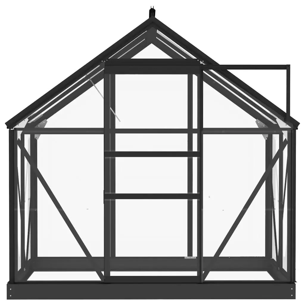vidaXL Gewächshaus Glas Anthrazit 155x103x191 cm Aluminium Treibhaus