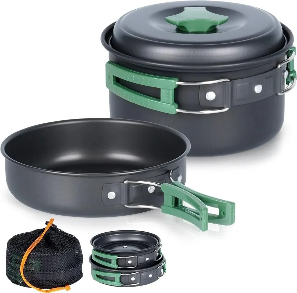 Campingküchenset aus Aluminium leicht robust für Outdoor Abenteuer