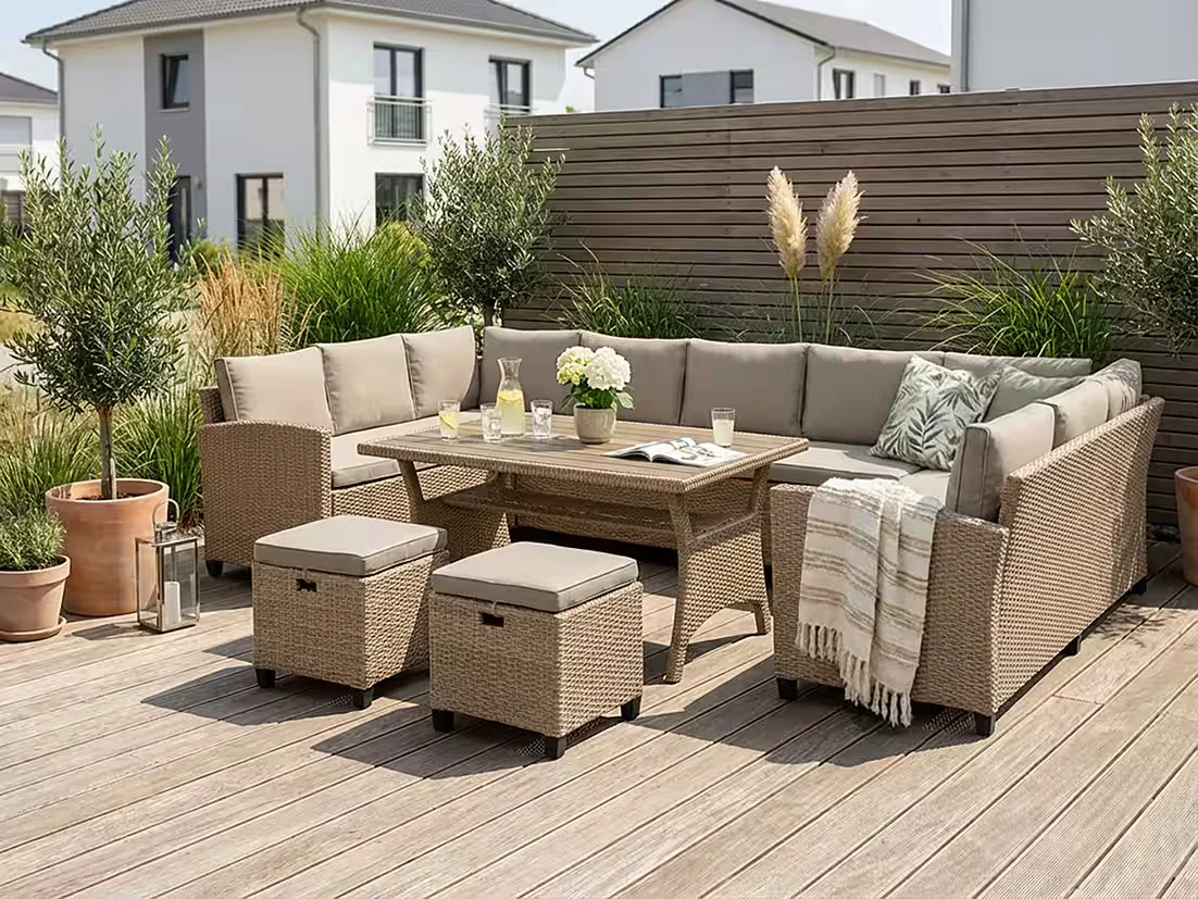 Gartenlounge Set Rotterdam Outdoor wetterfest für Terrasse