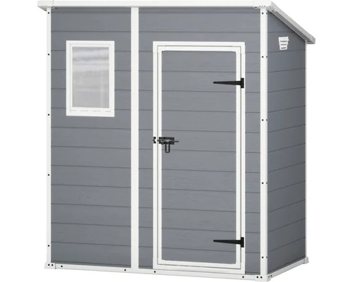 Keter Gartenhaus Manor Pent 6x4 mit Fußboden 183,5x111 cm grau Outdoor