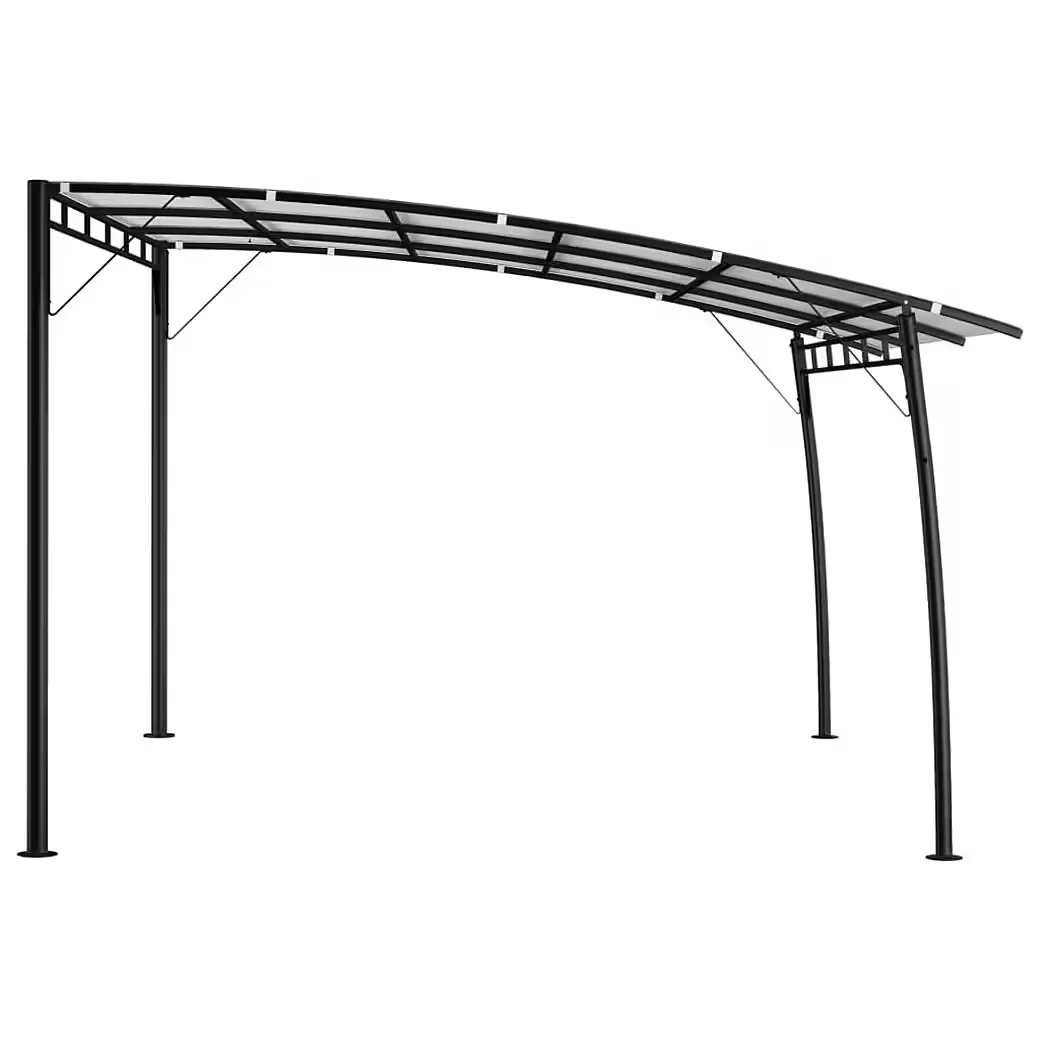 Partyzelt Garten Sonnenschutz 4x3x2,55 m Cremeweiß Pavillon Outdoor