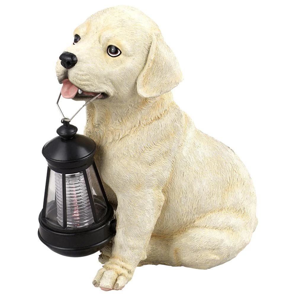 GLOBO LIGHTING Solarleuchte Hund LED Dekofigur warmweiß Garten