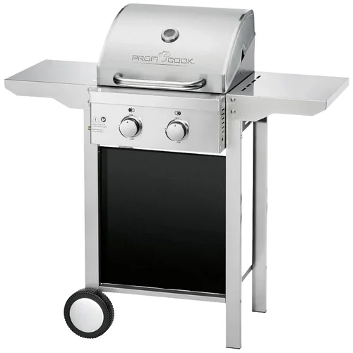 Profi Cook PC-GG 1255 Holzkohle Gas Grill 2 Brenner Edelstahl BBQ