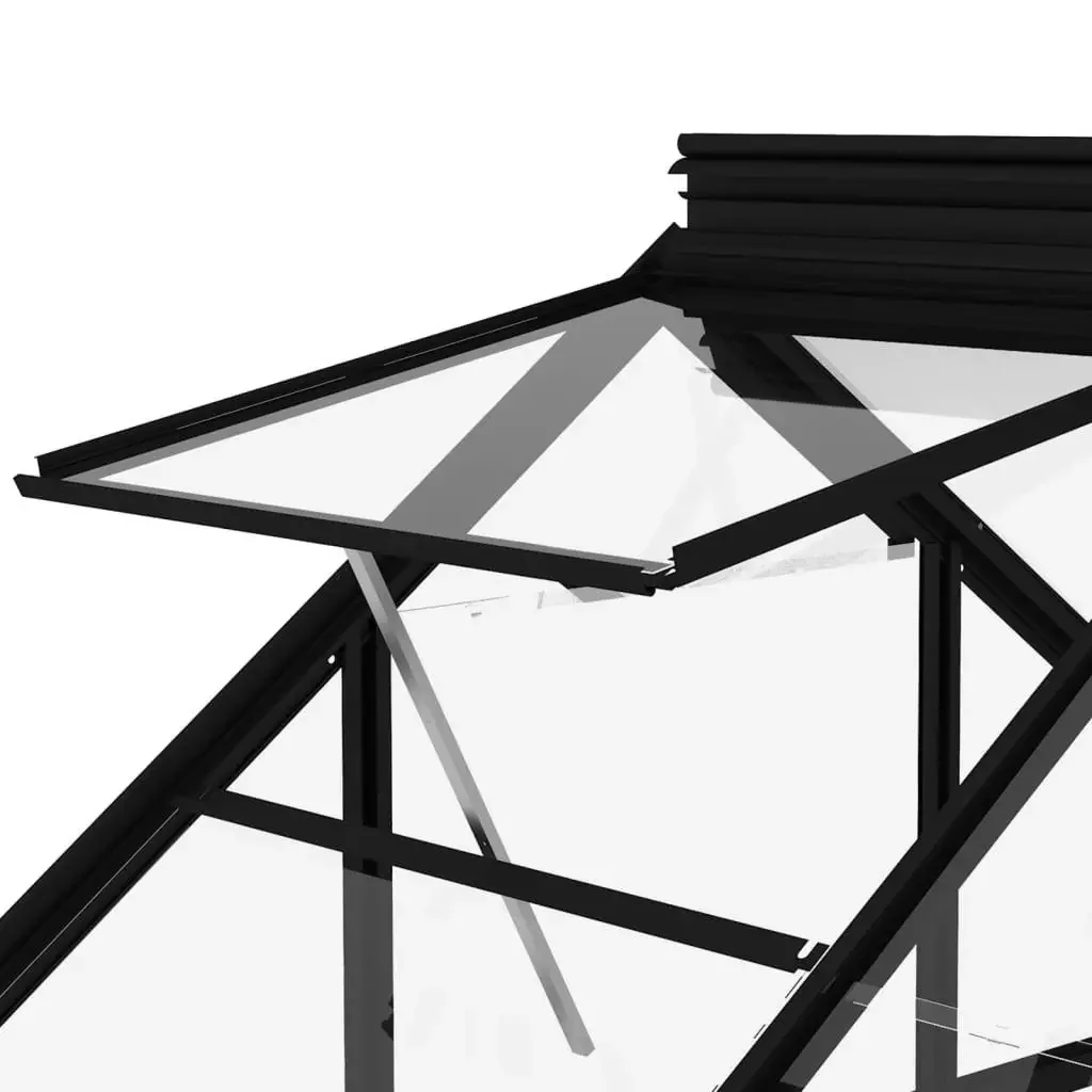 vidaXL Gewächshaus Glas Anthrazit 155x103x191 cm Aluminium Treibhaus