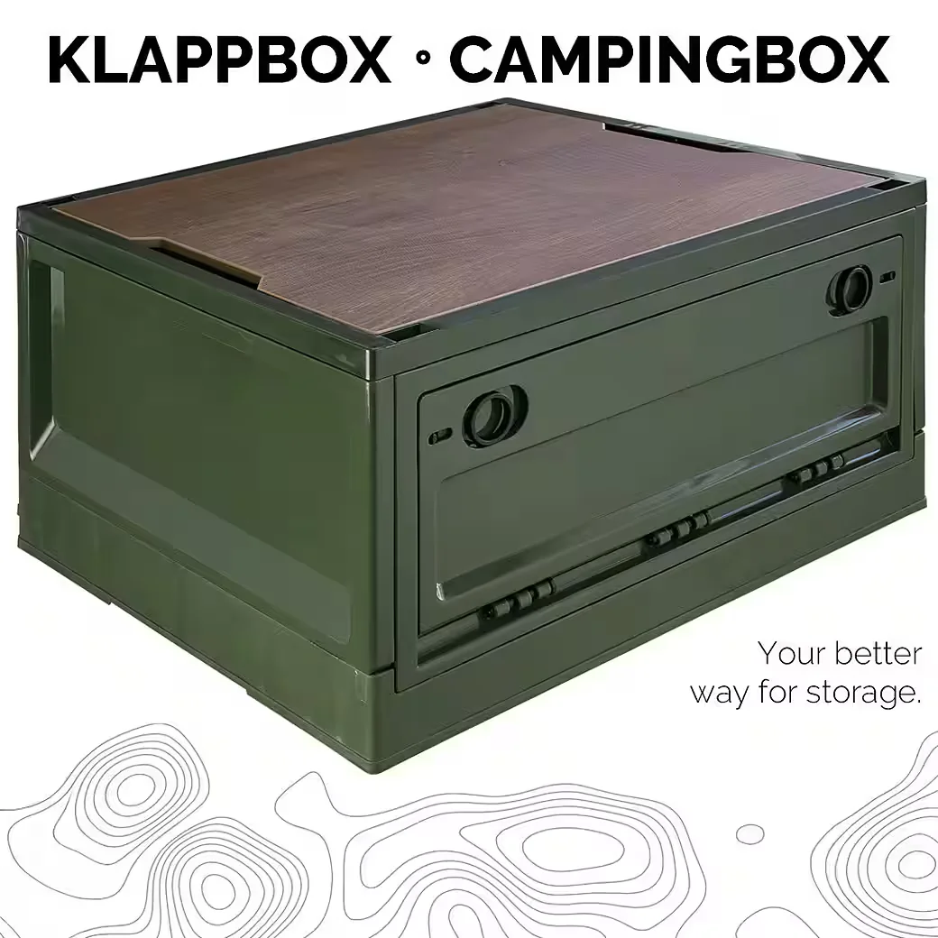 Faltbox Storage Box 35 L Camping Klappkiste faltbar 47x35x24 cm Grün
