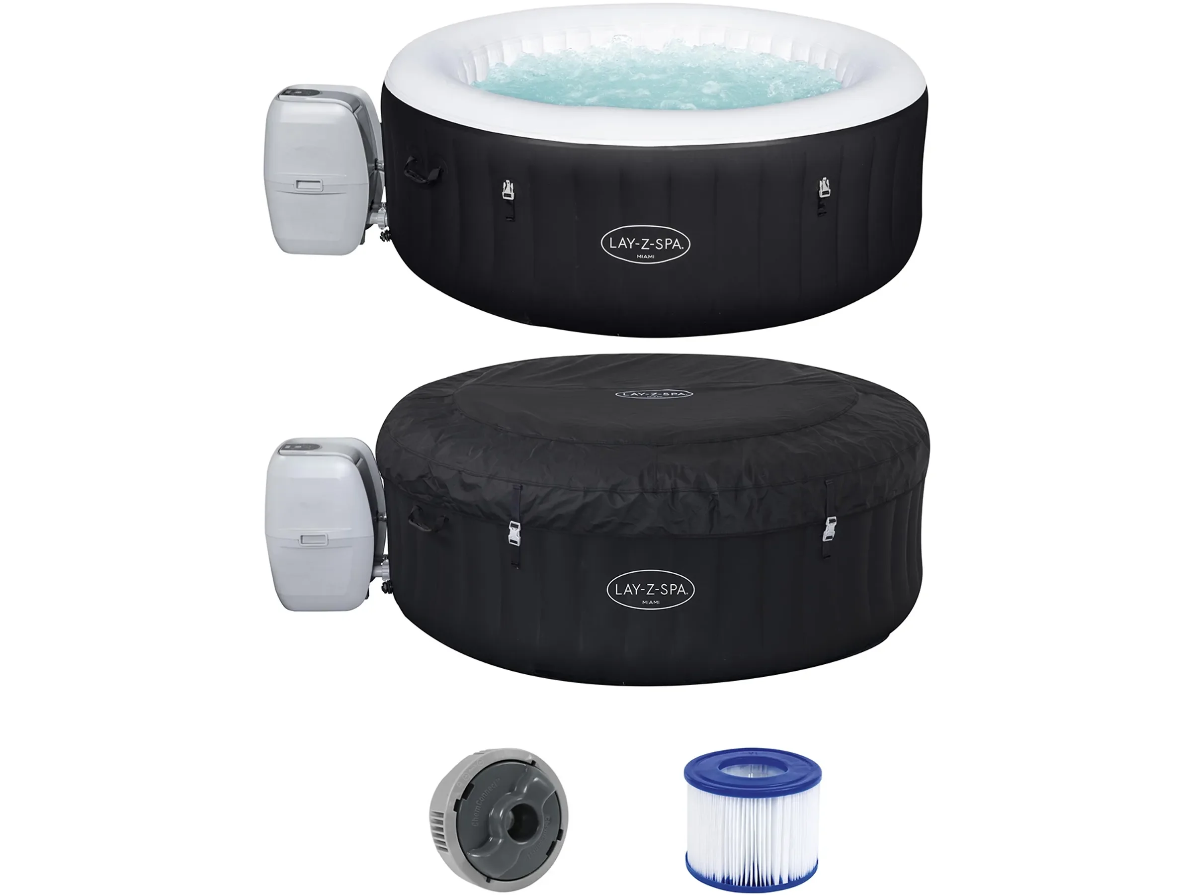 Bestway Lay-Z-Spa Miami AirJet Whirlpool aufblasbar 180 x 66 cm rund