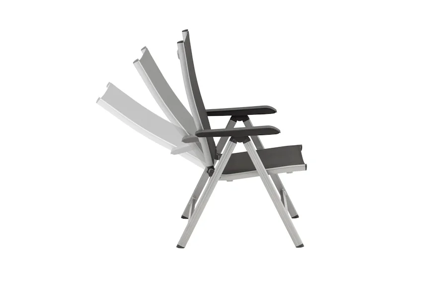 Kettler Multipositionssessel BASIC PLUS, Aluminium Silber / Outdoorgewebe Anthrazit