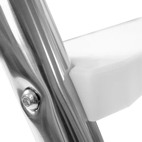 Poolleiter EVOLUTION für teilversenkte Becken mit Plattform - V2A 1 x 5 Stufen + 1 Stufe