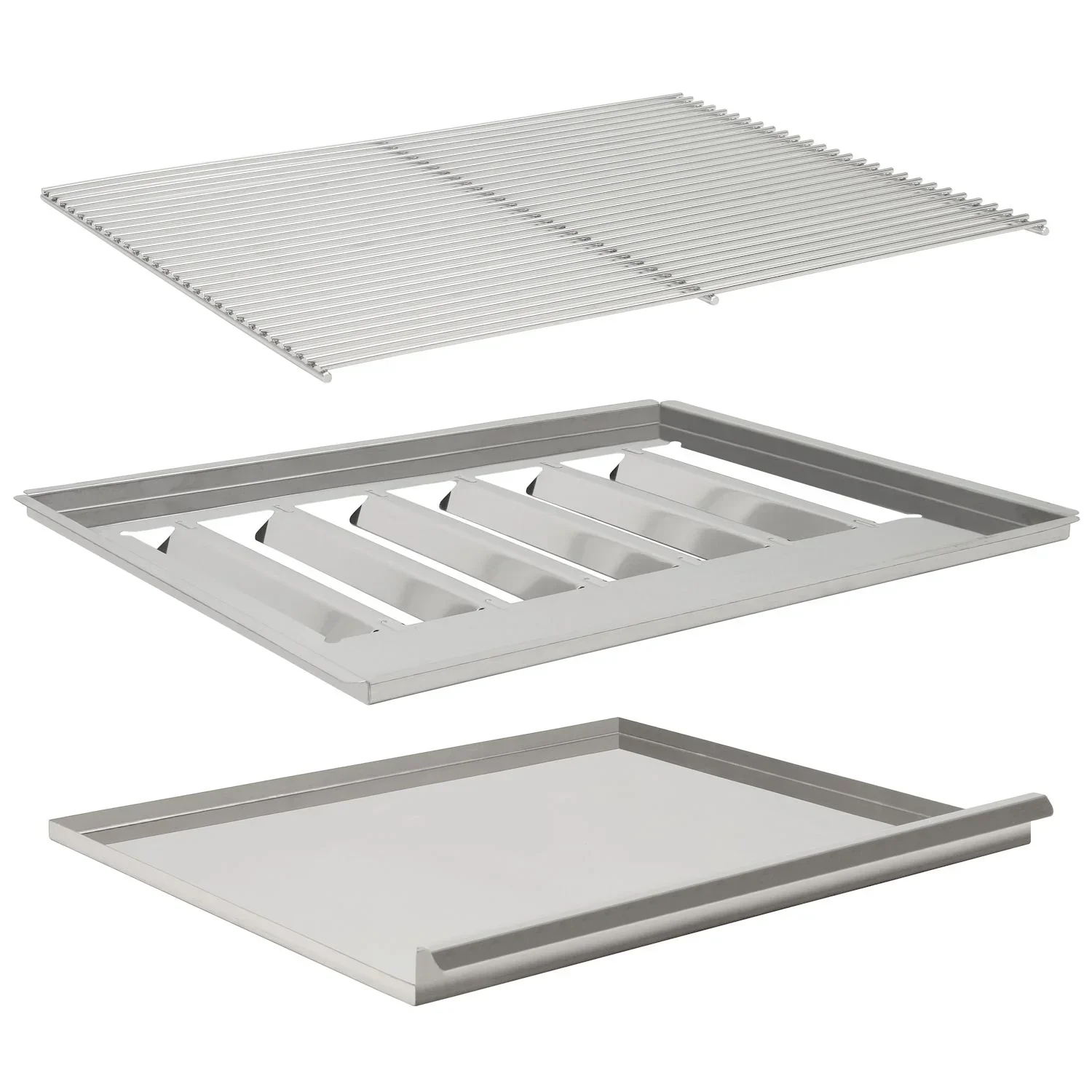 Gastrobräter Edelstahl 3 flammig 64 x 52 x 27 cm Profi Gasgrill