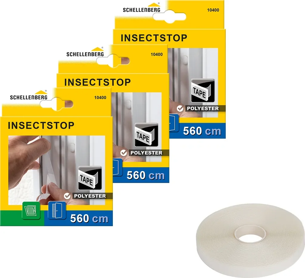 Schellenberg 3er Pack 10400 Befestigungsband für Fliegengitter 5,6 m