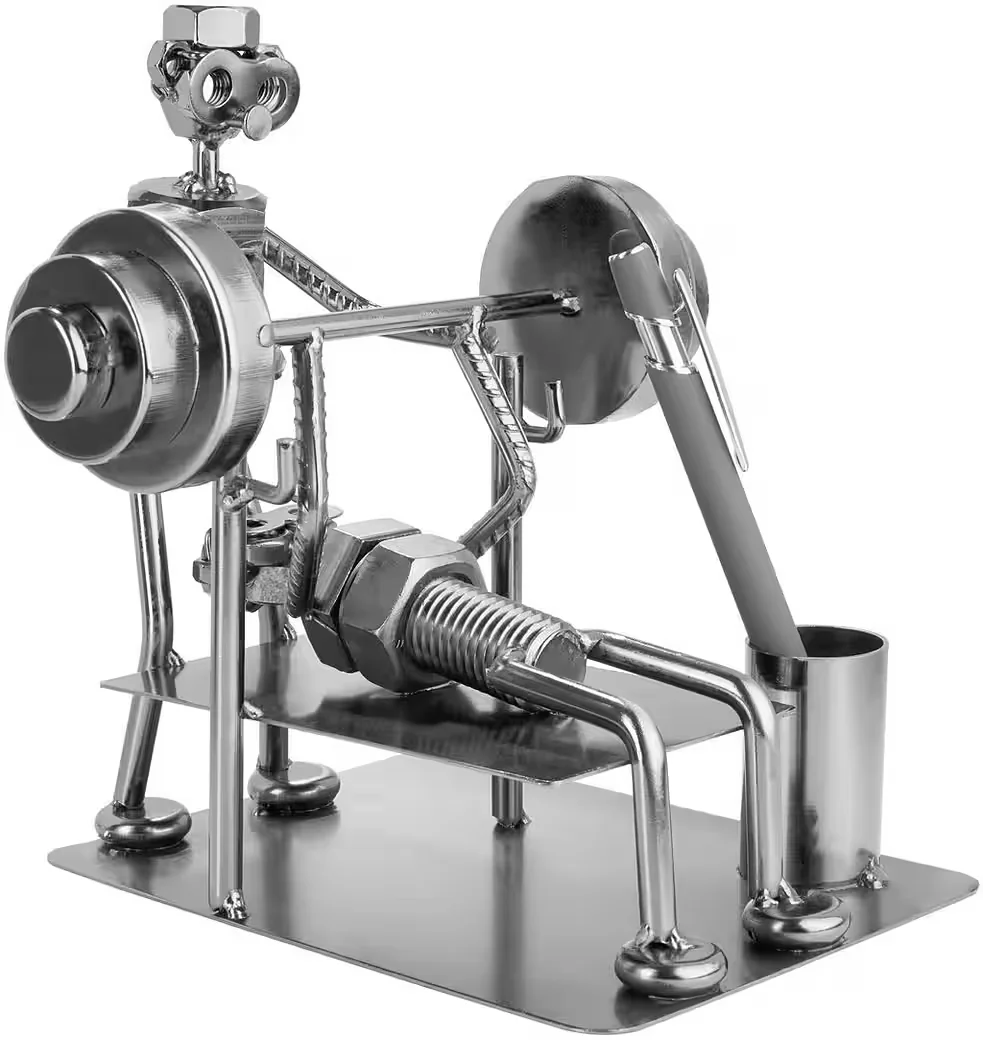 BRUBAKER Schraubenmännchen Bodybuilder Geschenkfigur mit Stiftehalter
