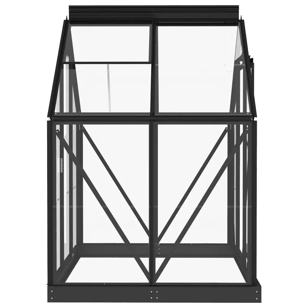 vidaXL Gewächshaus Glas Anthrazit 155x103x191 cm Aluminium Treibhaus