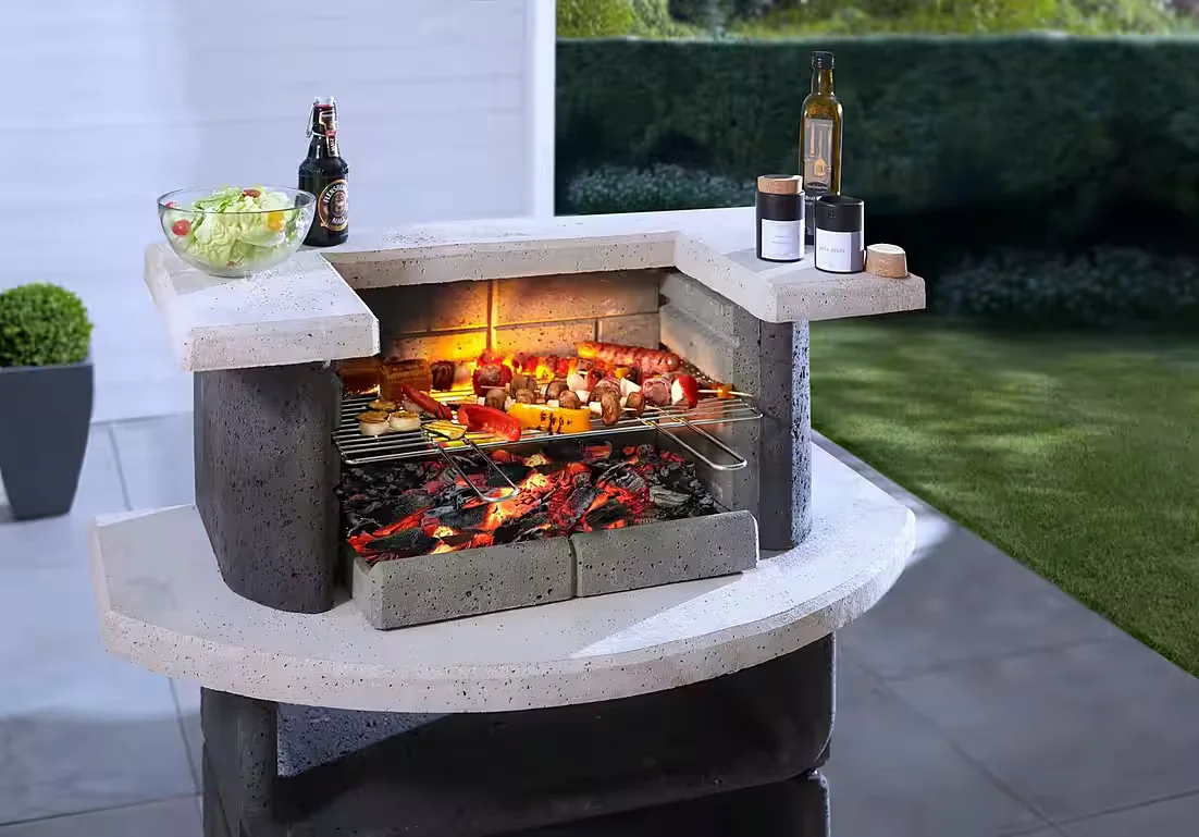 Holzkohlegrill Grillbar Oregon BBQ Standgrill für Garten