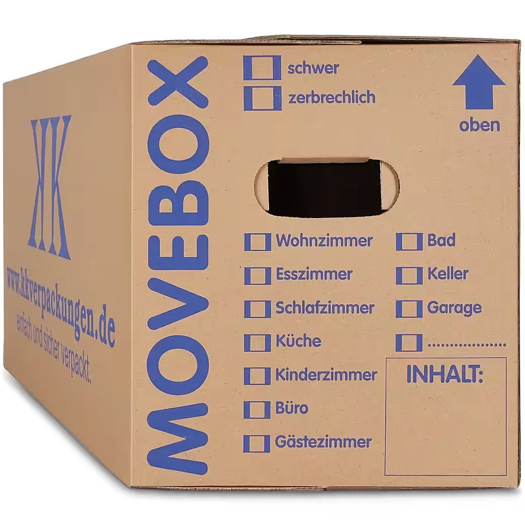 KK VERPACKUNGEN Movebox 2-welliger Umzugskarton 10er-Set 40kg Braun