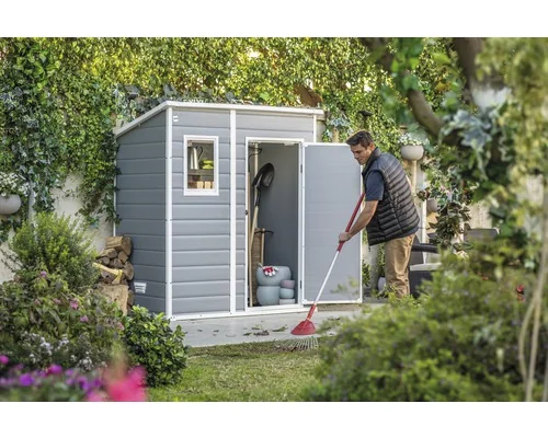 Keter Gartenhaus Manor Pent 6x4 mit Fußboden 183,5x111 cm grau Outdoor