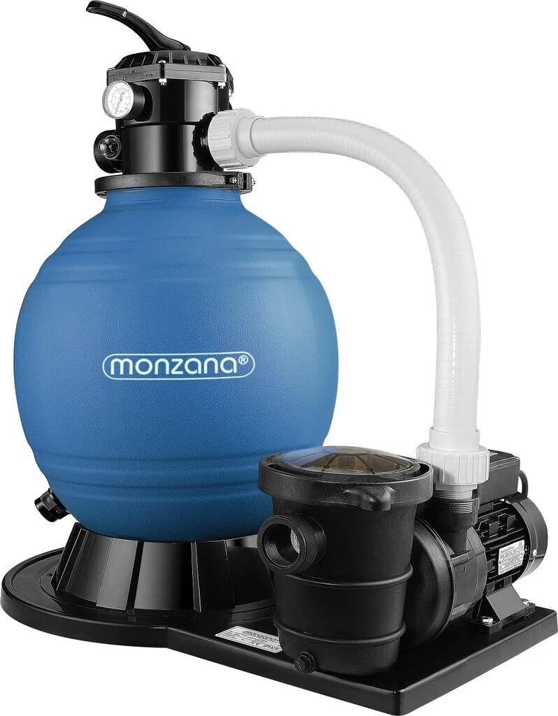 Sandfilteranlage Pool 15900 L h mit Vorfilter 6 Wege Ventil Poolpumpe