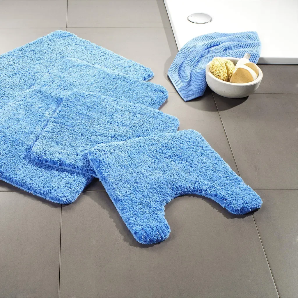 WohnDirect Badematte Florenz Gelb 45x45 cm mit WC Ausschnitt