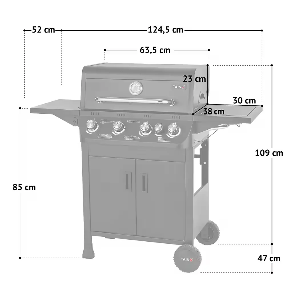 Gasgrill BRANDO BBQ Outdoor Grill für Garten und Terrasse