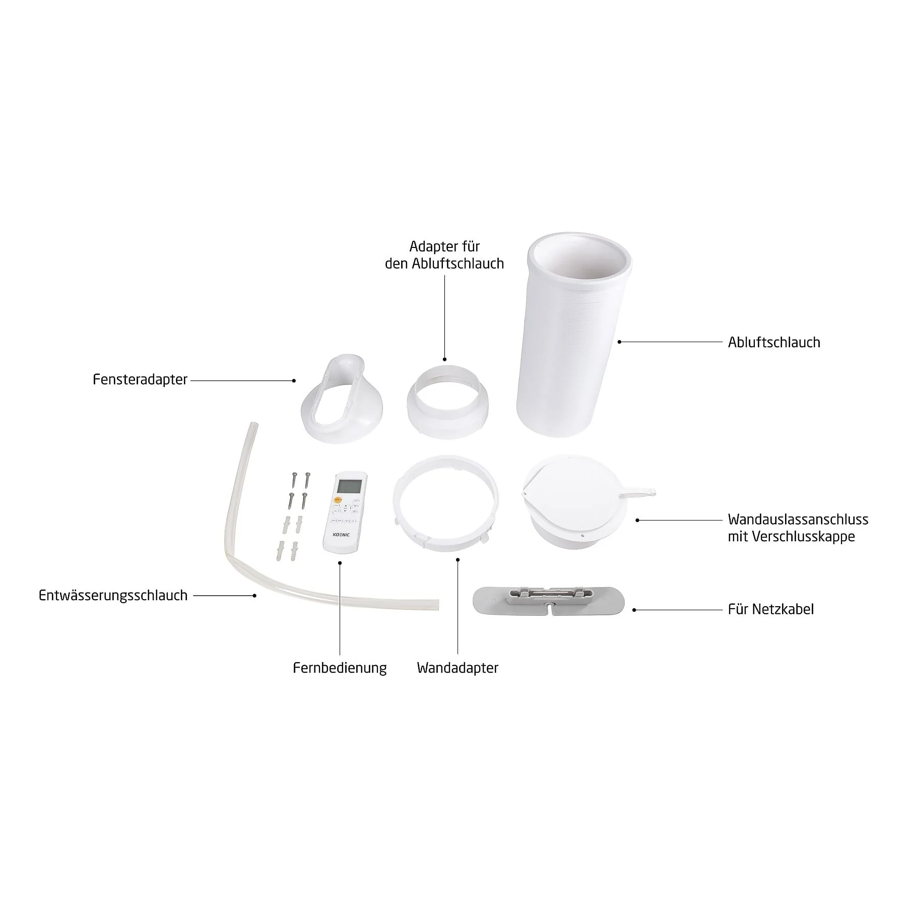 KOENIC KAC 9022 W mobile Klimaanlage weiß 80 m3 Energieklasse A