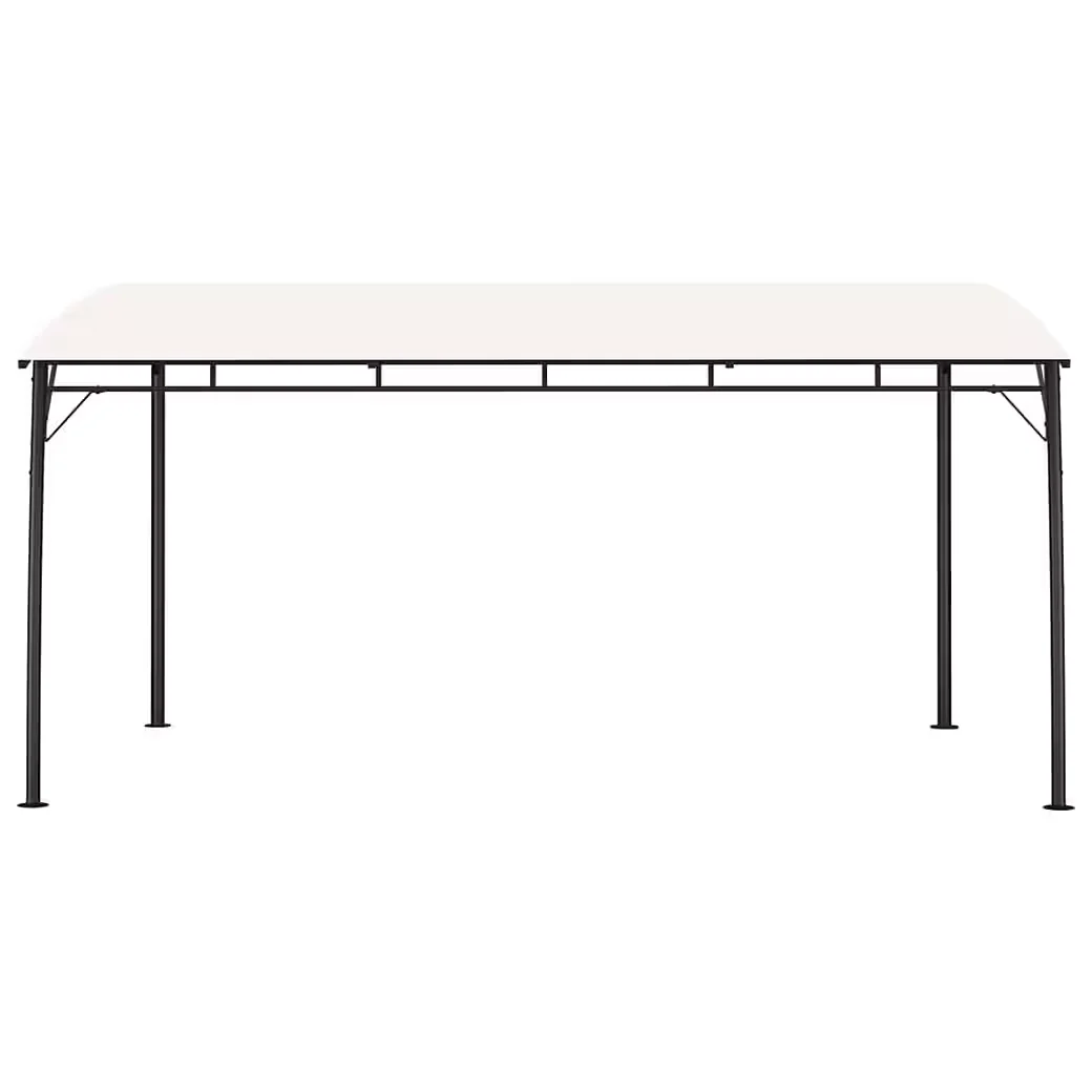 Partyzelt Garten Sonnenschutz 4x3x2,55 m Cremeweiß Pavillon Outdoor