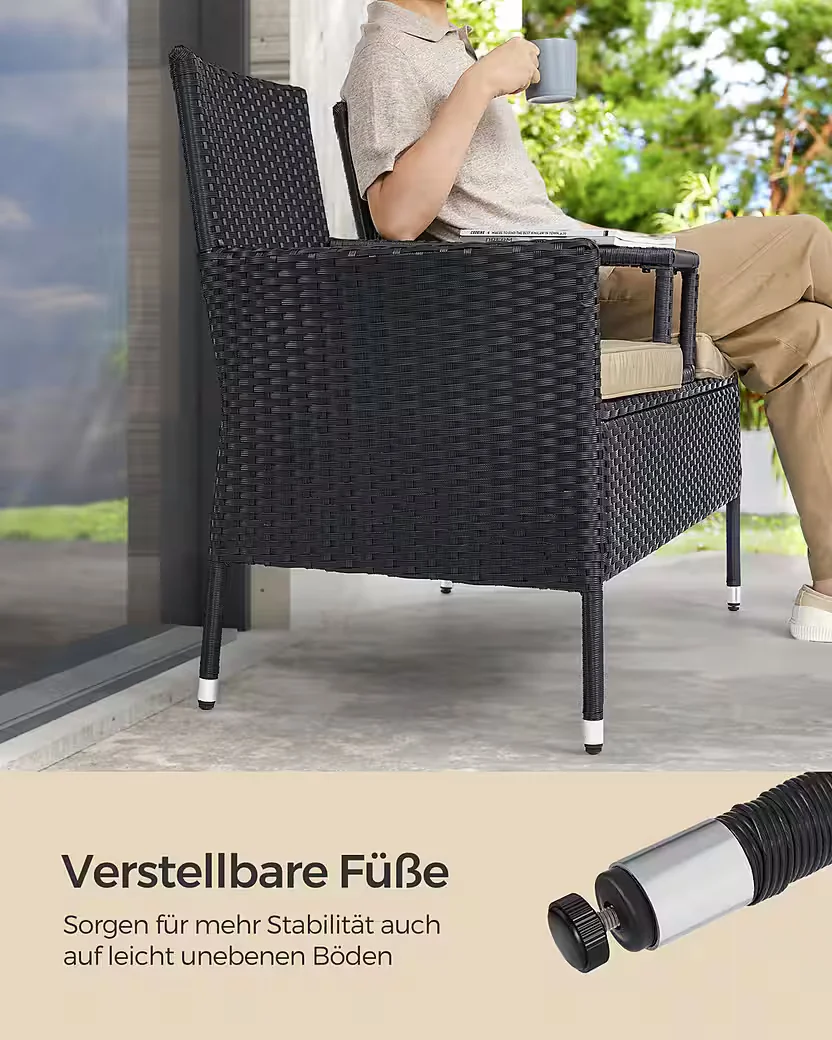 SONGMICS Balkonset Gartenmöbel für Balkon und Terrasse