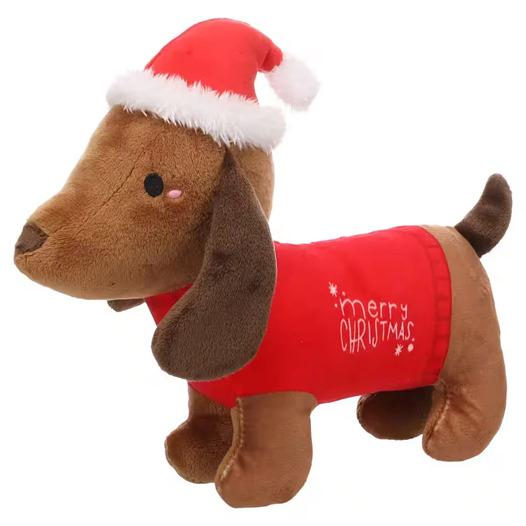 FLAMINGO Hundespielzeug Kuscheltier Plüsch Tikko braun Weihnachten