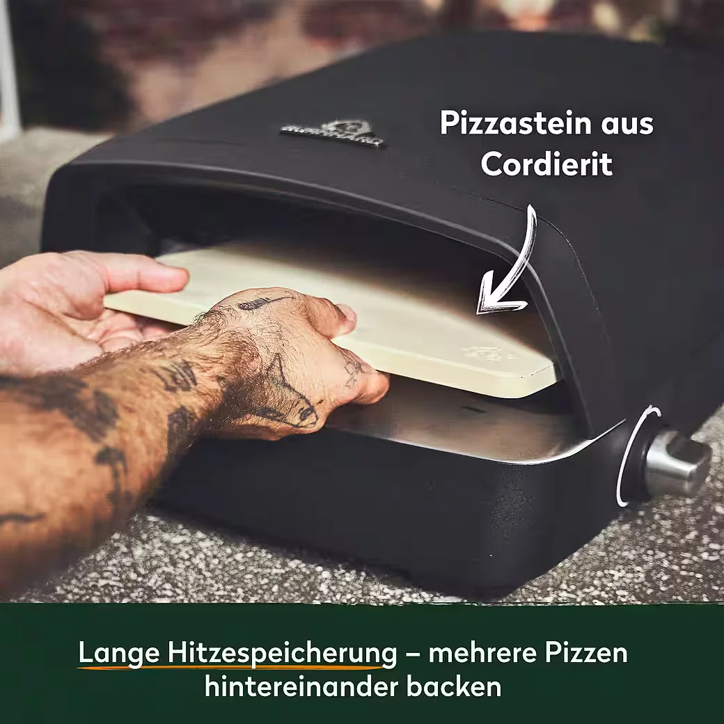 BURNHARD Gas Pizzaofen Outdoor für knusprige Pizza