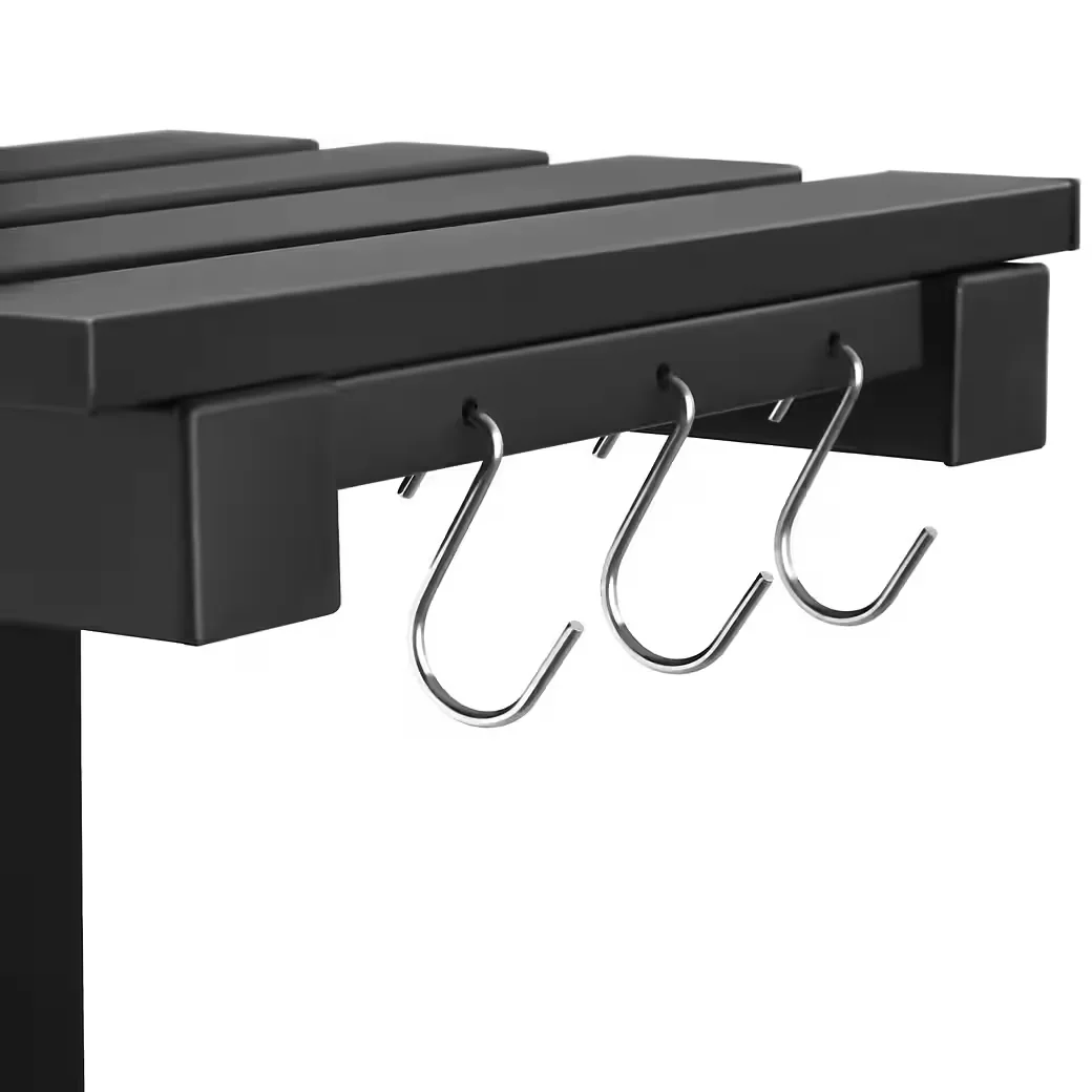 BBQ Holzkohlegrill mit 2 Rädern regulierbare Luftzufuhr 110x64x104 cm