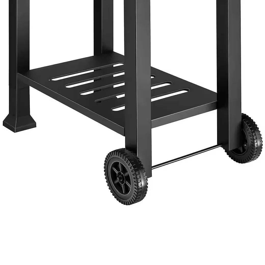 BBQ Holzkohlegrill mit 2 Rädern regulierbare Luftzufuhr 110x64x104 cm