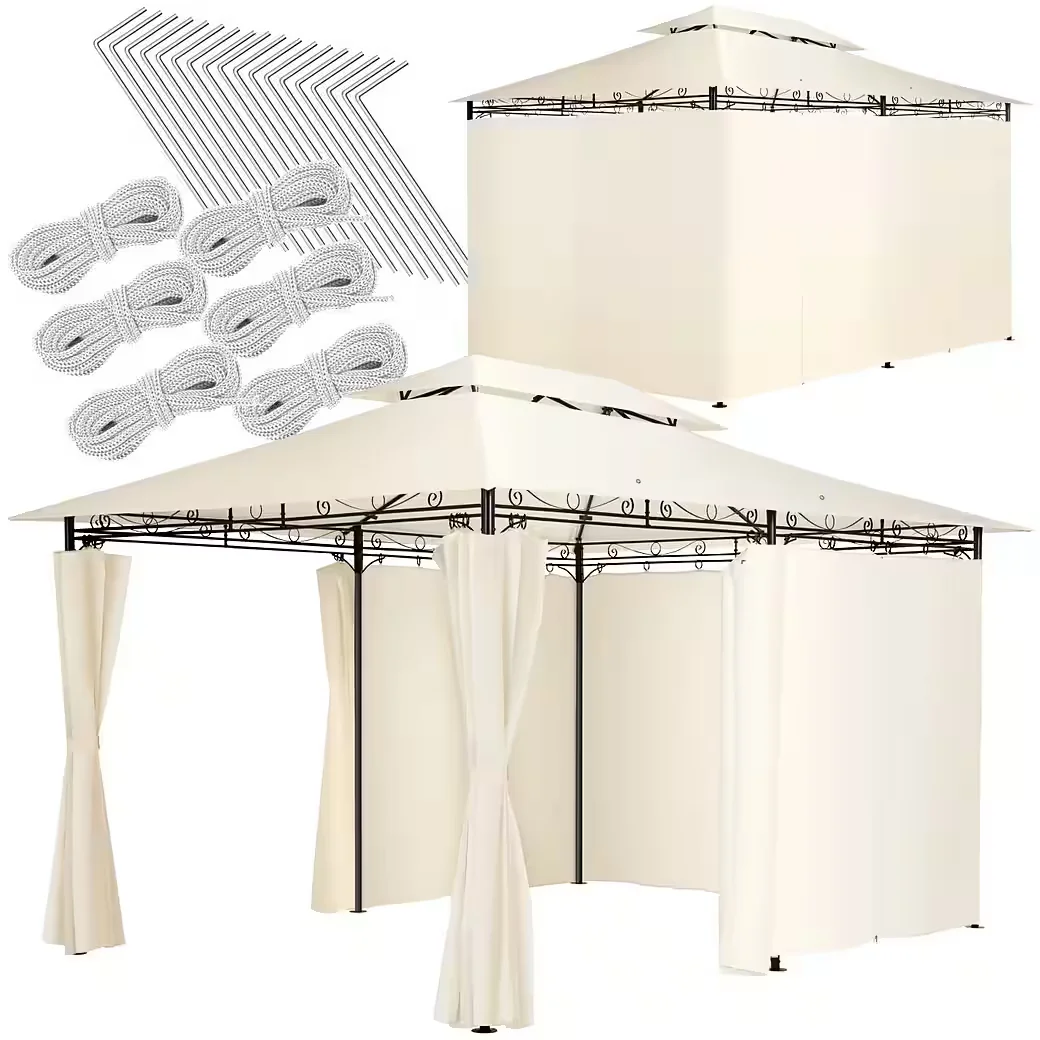 TECTAKE Gartenpavillon Partyzelt für Garten und Terrasse
