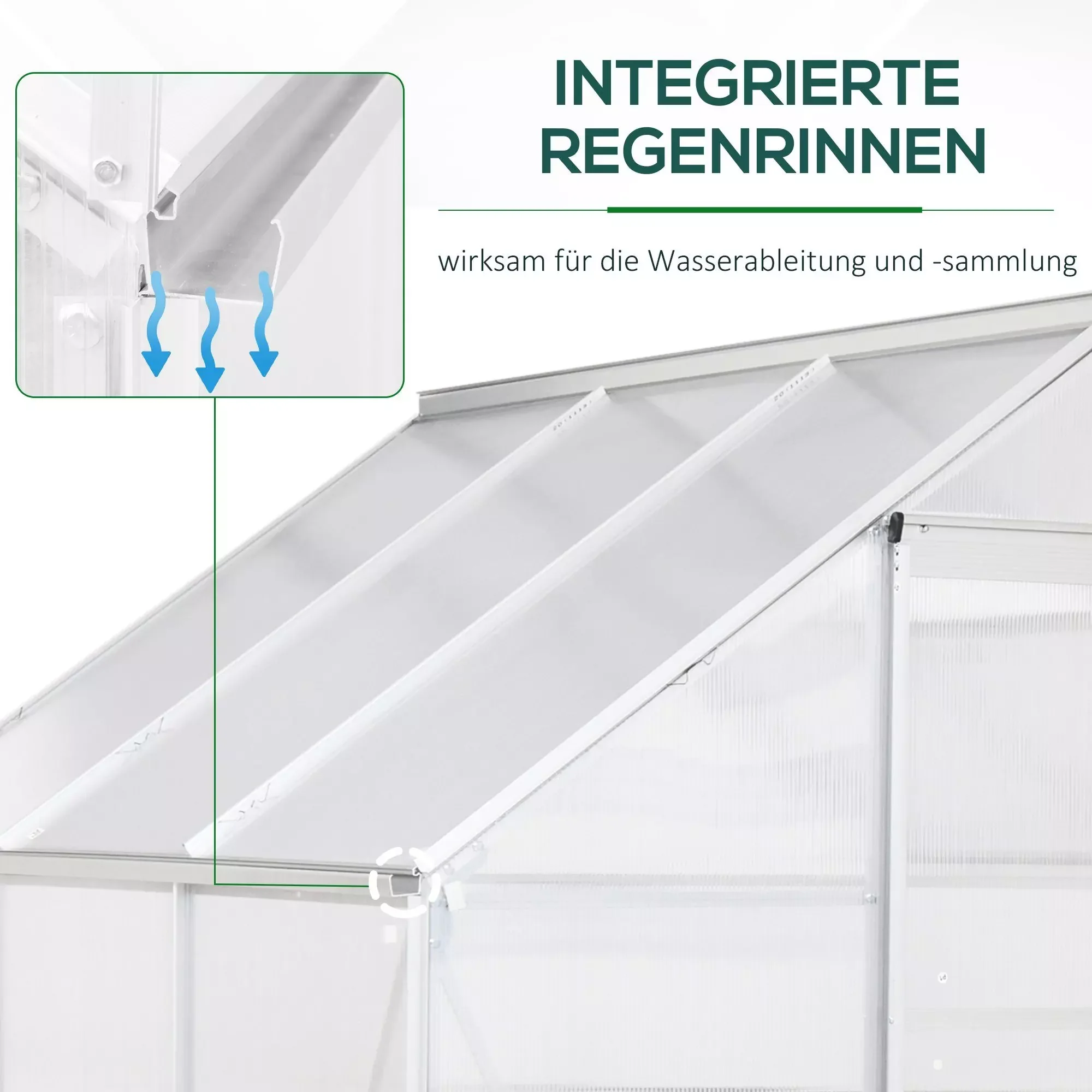 Outsunny Gewächshaus mit Alu Gestell für Garten und Anzucht