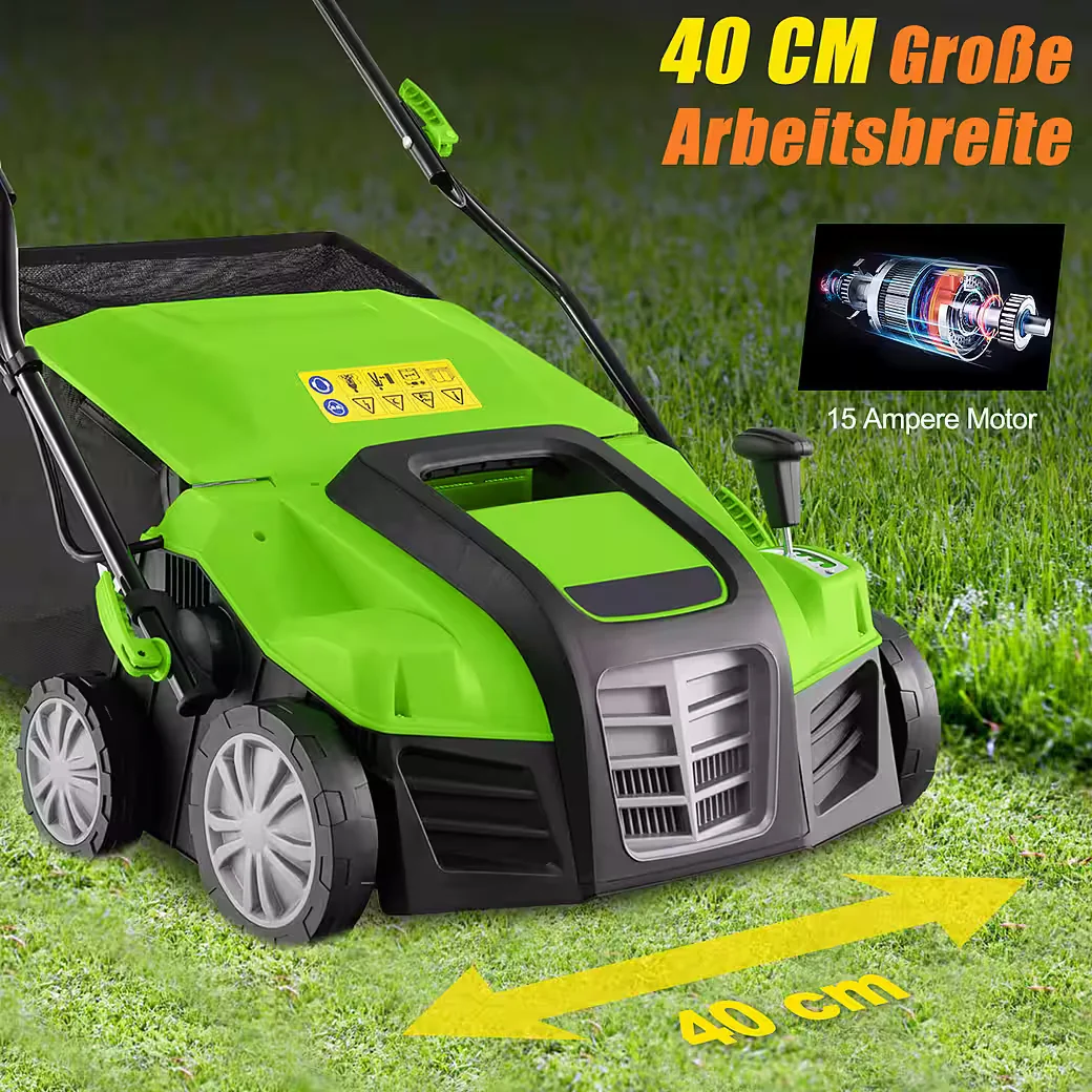 Elektro Vertikutierer und Lüfter für Rasen und Gartenpflege