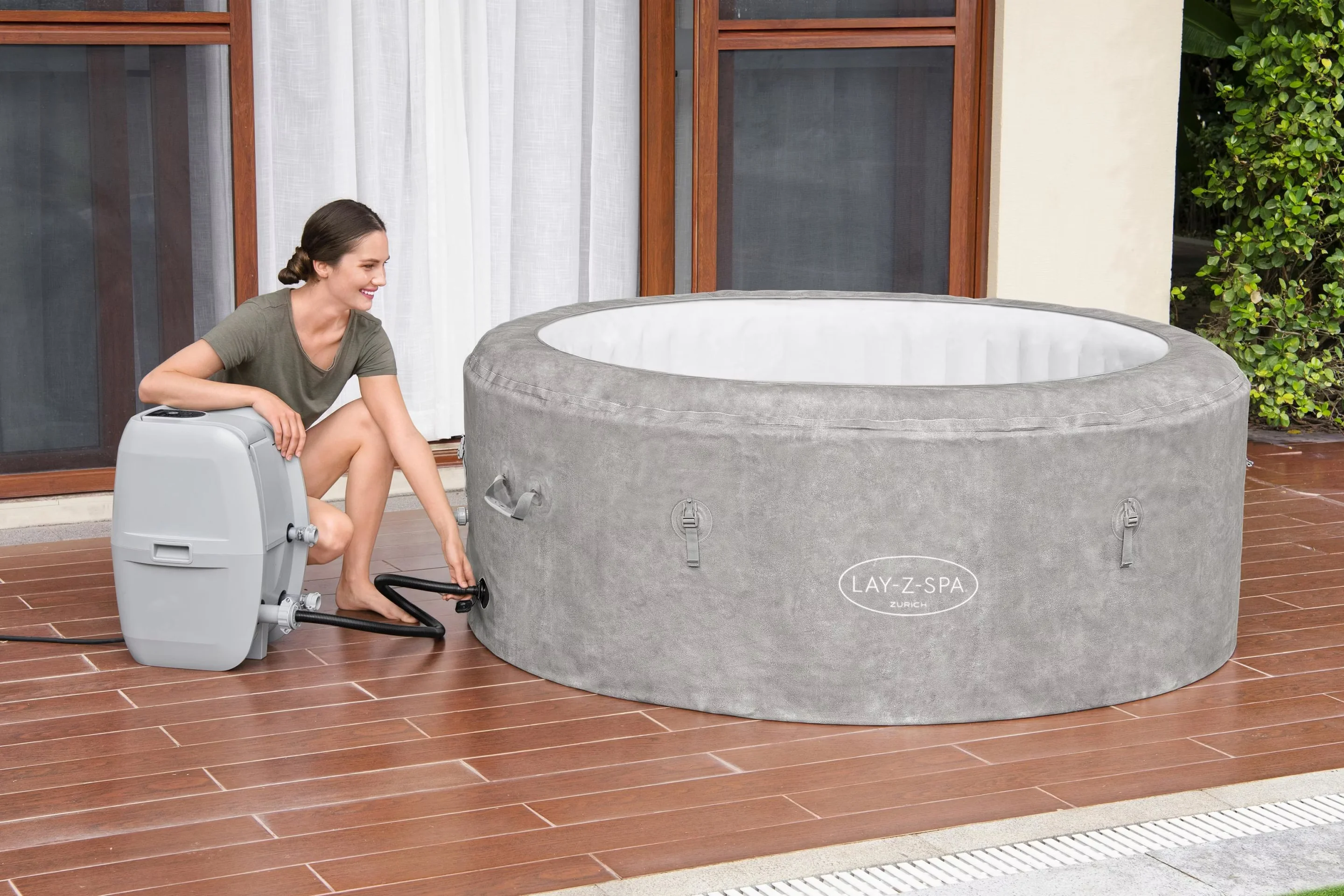 Bestway Lay-Z-Spa AirJet Zurich 180x66 60065 aufblasbarer Whirlpool