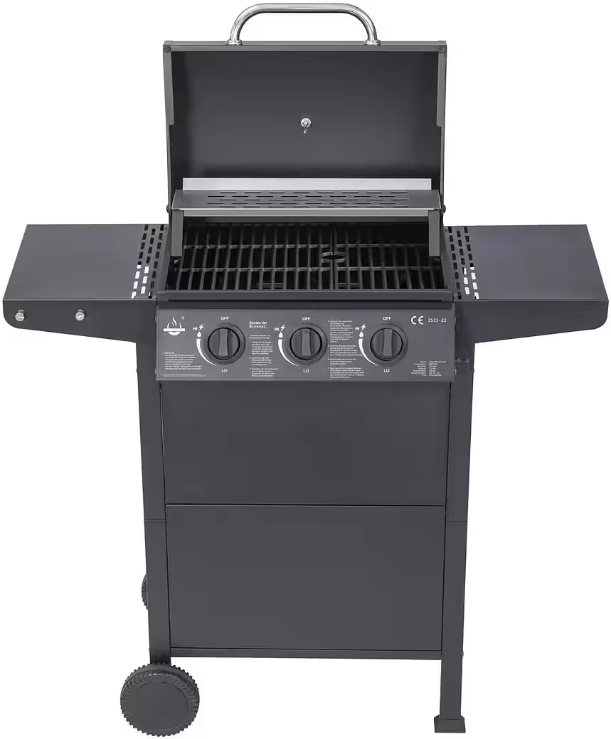 Gasgrill San Jose 3 Brenner BBQ für Garten und Terrasse
