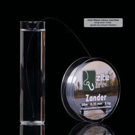 ZITE Fluorocarbon Vorfachschnur 0,35 mm 30 m monofil Zander