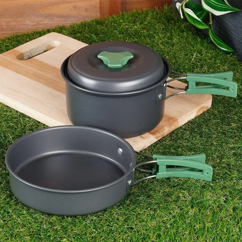 Campingküchenset aus Aluminium leicht robust für Outdoor Abenteuer