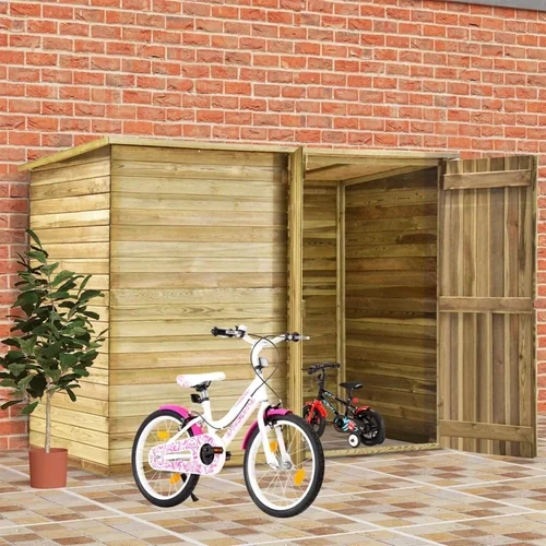 vidaXL Fahrradgarage 232x110x170 cm Kiefernholz Imprägniert wetterfest
