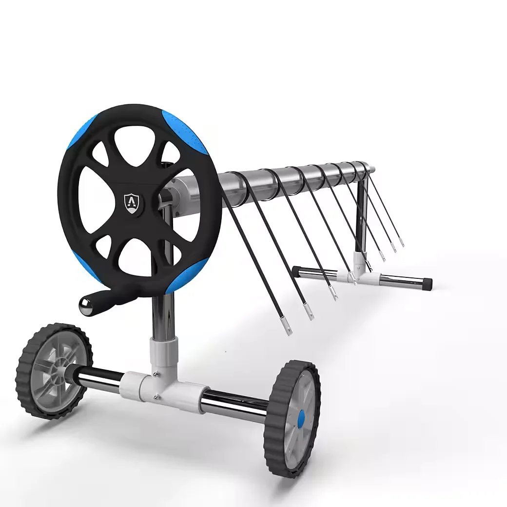 Pool Abdeckplane Aufroller 300 bis 570 cm mit Rollen Befestigung