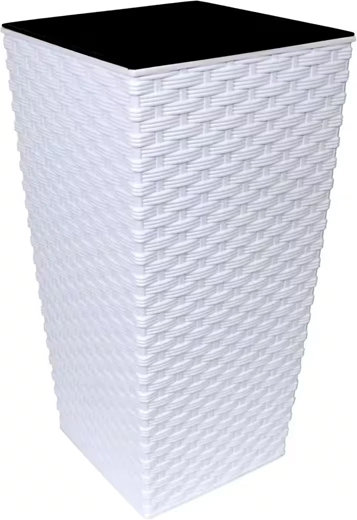 HEIMWERKERCENTER MePla Hochkübel Finezia Rattan 19x19cm H36 anthrazit