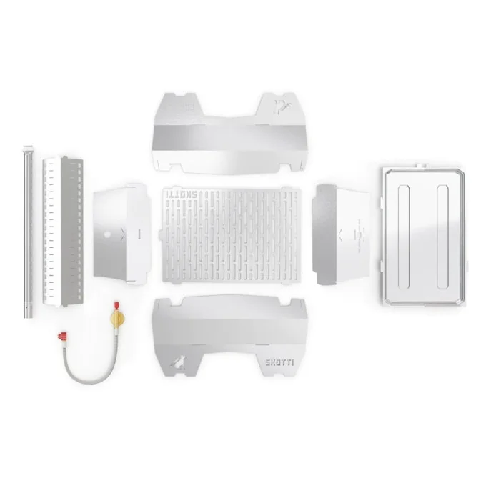 SKOTTI GRILL steckbarer Edelstahl Gasgrill 2.0 Camping mit Tasche