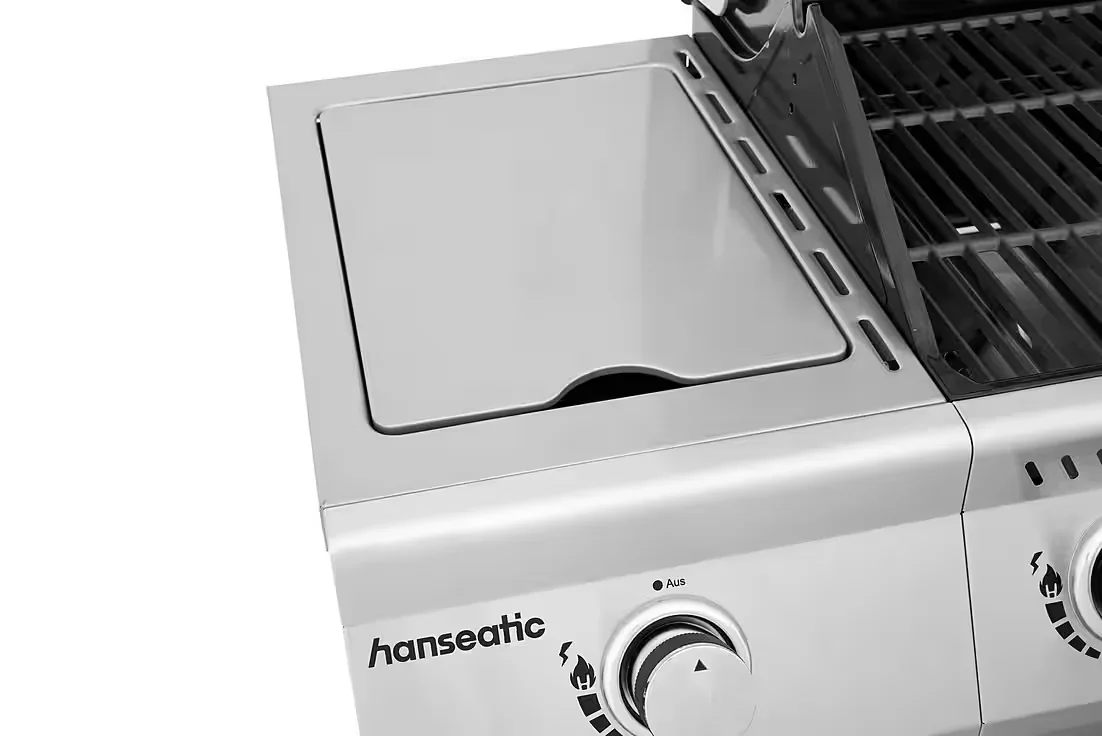 Gasgrill Richland 5 Brenner Turbobrenner Seitenbrenner 21500 W BBQ
