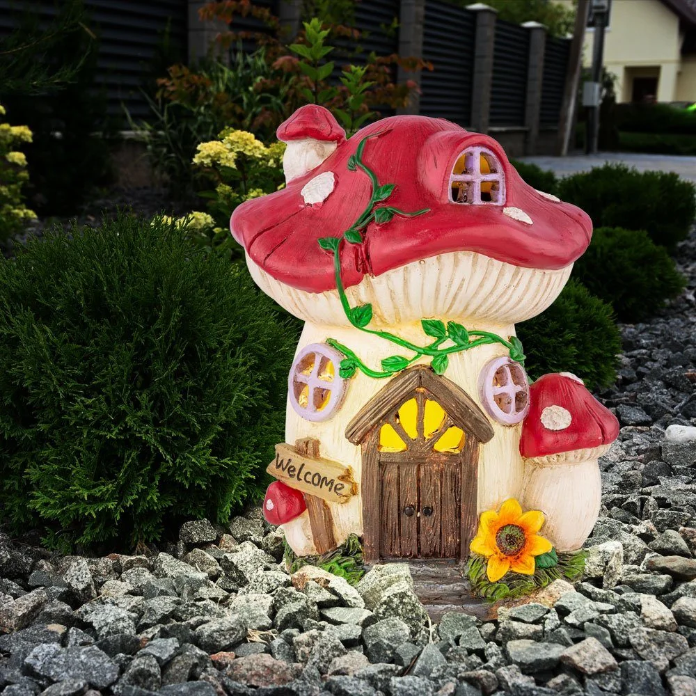 GLOBO LIGHTING Solar LED Gartenleuchte warmweiß Pilz Design Außen