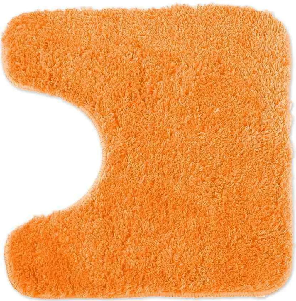 WohnDirect Badematte mit WC Ausschnitt Florenz Grau 45x45 cm