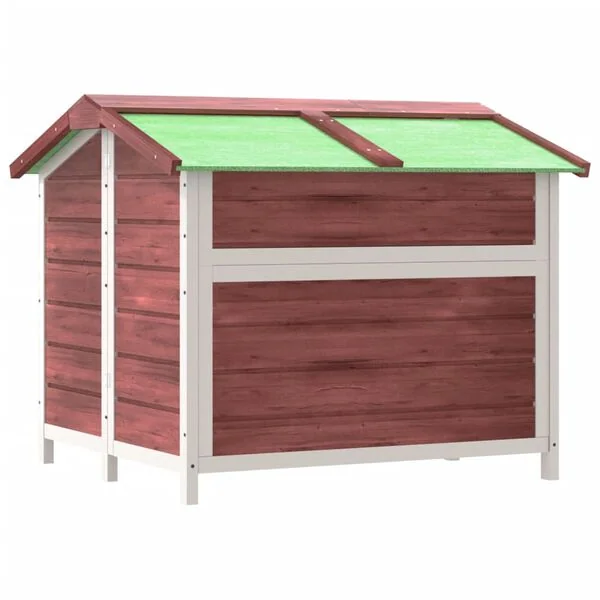vidaXL Hundehütte Mokka 96x87x80,5 cm Massivholz Kiefer wetterfest