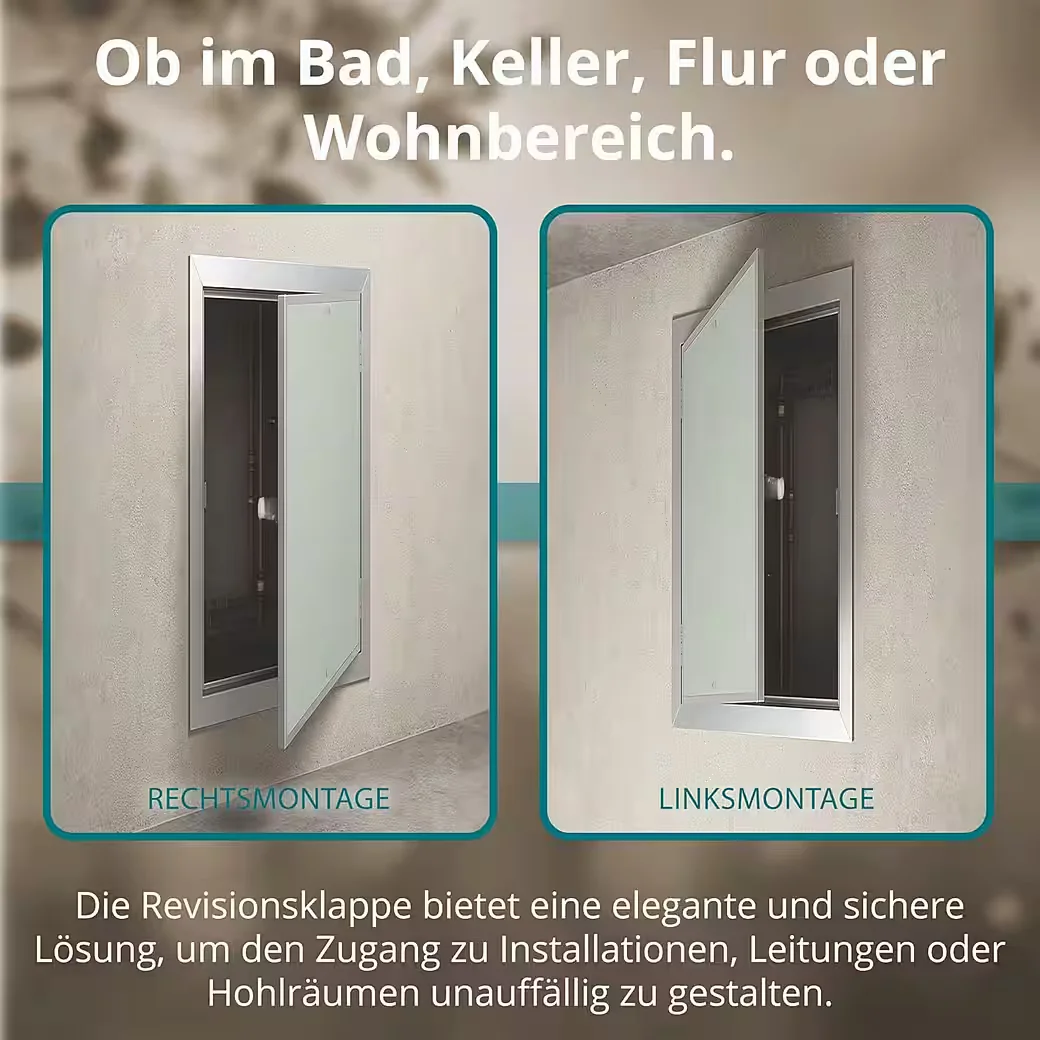 EASY ACT GMBH Revisionsklappe Alu Rahmen für Gipskarton Revisionstür