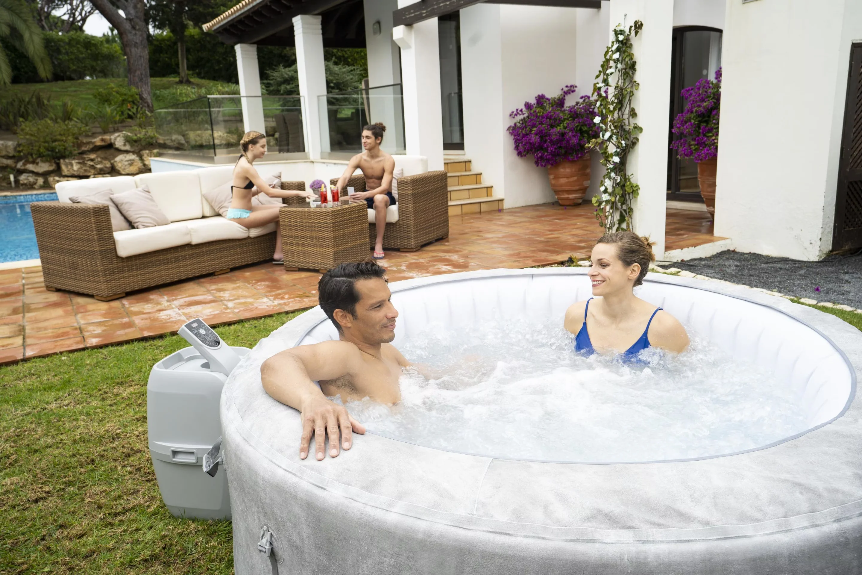 Bestway Lay-Z-Spa AirJet Zurich 180x66 60065 aufblasbarer Whirlpool