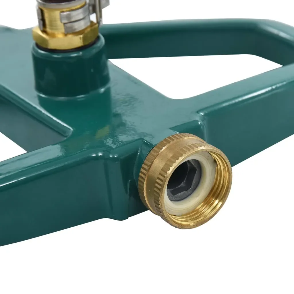 vidaXL Rotierender Sprinkler Metall Grün 21x22x13 cm Rasensprenger